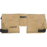 Dekton 10 Pocket Camel Leather Tool Nail Screw Pouch Belt Hammer Loop