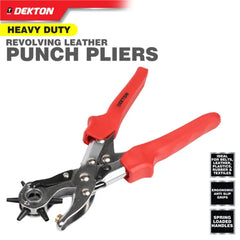 Dekton Hole Making Punch Pliers Pro Leather Belt Tool Heavy Duty Kit 6 Sizes