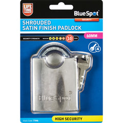 Bluespot High Security Shrouded Closed Shackle Padlock Steel Chain Lock 4 Keys