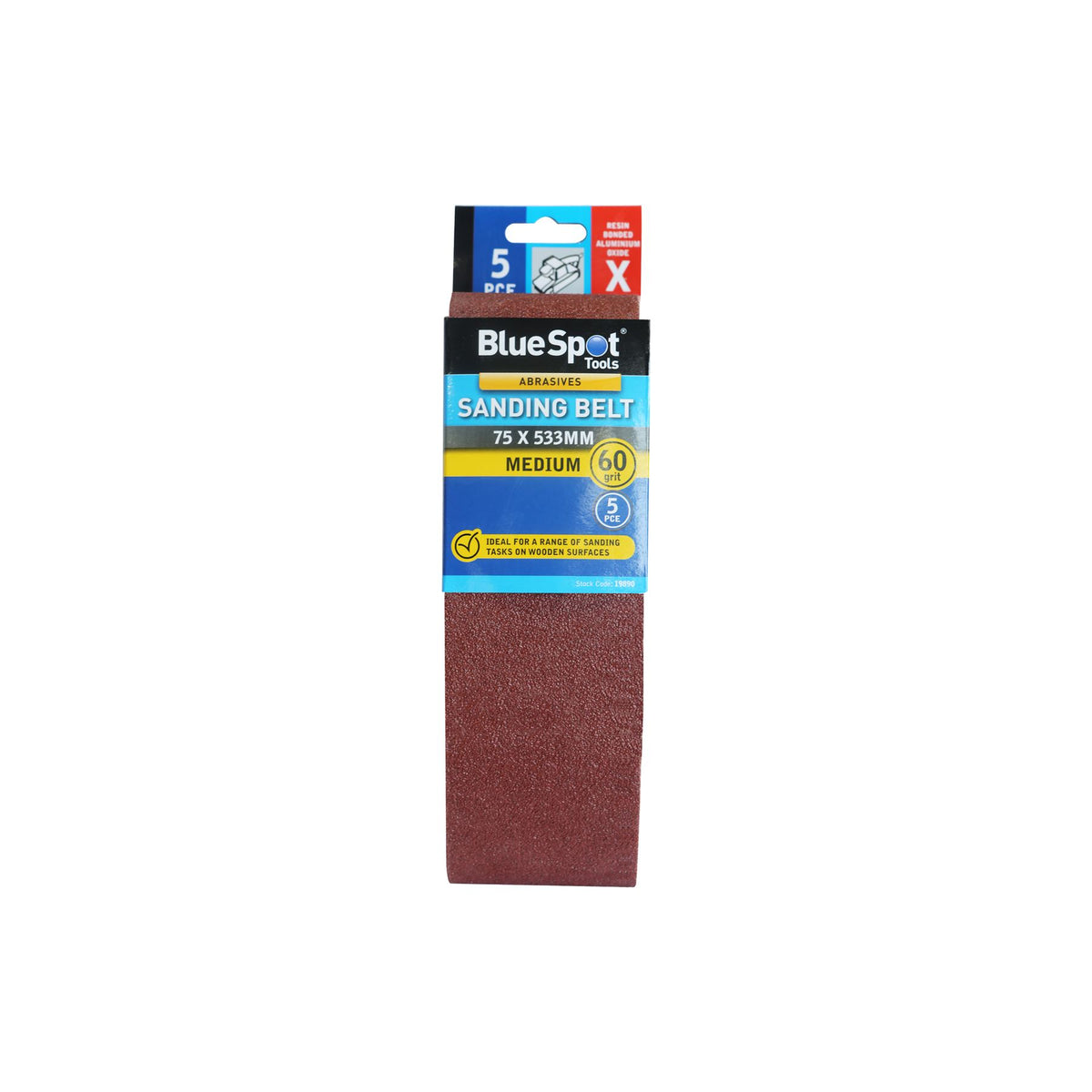 Bluespot Sanding Belts Assorted Grit Paint Removal Belt Sander 75mm X 533mm