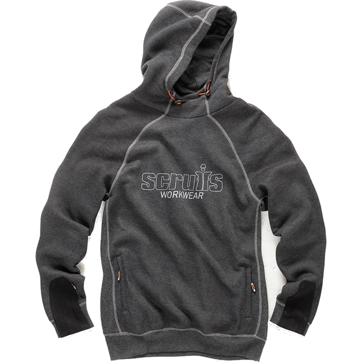 Scruffs Trade Work Hoodie Graphite Men's Sweatshirt Hooded Jumper Workwear Top