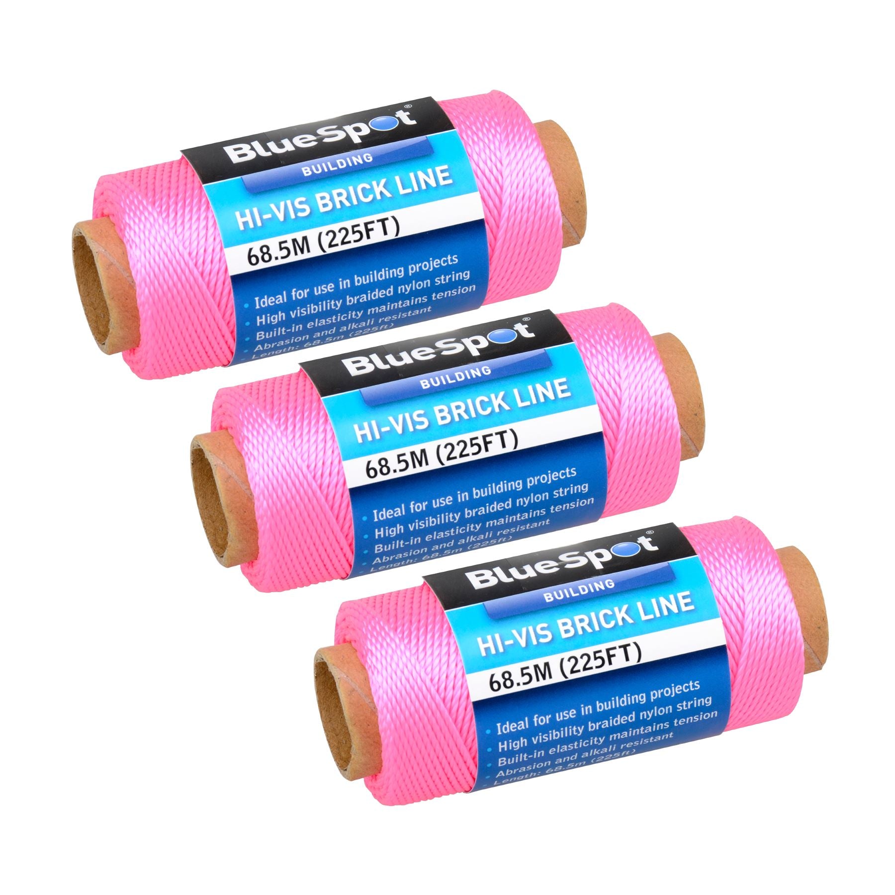 BlueSpot 70m Pink Builders Brick Laying Measuring Masonry Rope String Line 1 - 4