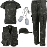 Kombat Kids Camo Explorer Kit Outfit Army Soldier Hunting Cap Set Age 3 - 13