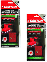 Dekton 1/3 Sanding Pads Rectangular Sheets 40 60 80 120 Or Mixed Grit 93 x 230mm