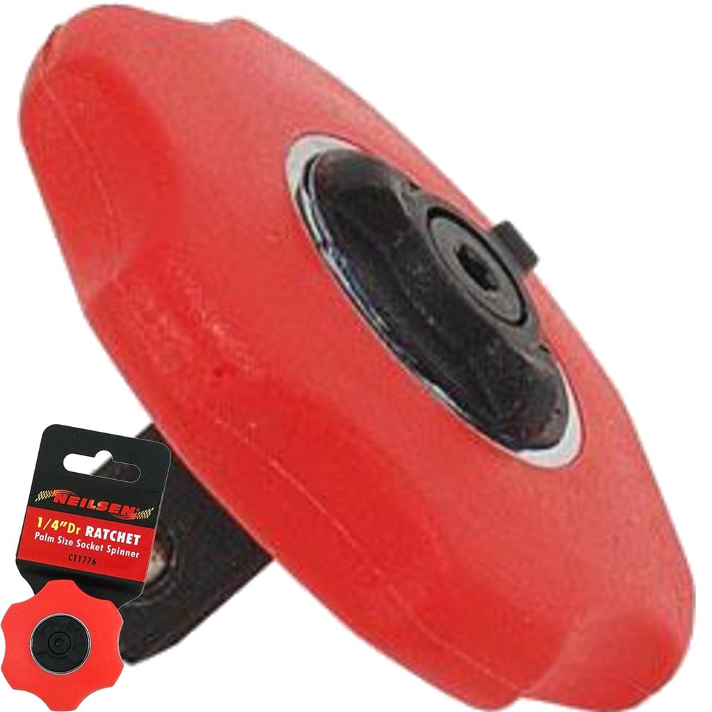 Neilsen Palm Size Ratchet Compact Reversible Socket Spinner 1/4" Drive Hand Tool