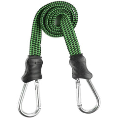 Dekton 18" Flat Bungee Cord With Carabiner Hook Clip 10mm Elastic Tie Down