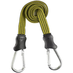 Dekton 48" Flat Bungee Cord With Carabiner Hook Clip 10mm Elastic Tie Down