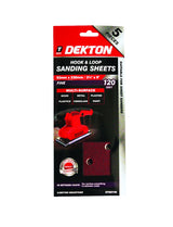 Dekton 1/3 Sanding Pads Rectangular Sheets 40 60 80 120 Or Mixed Grit 93 x 230mm