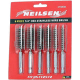 Cannon Tools 6pc Stainless Steel Wire Brush Set 1/4" Hex Drive