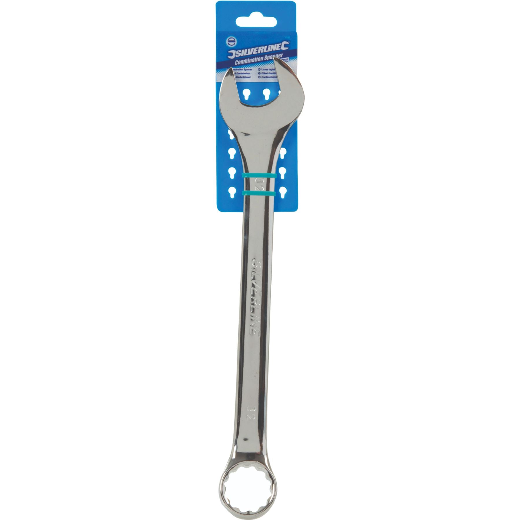 Silverline Polished Spanner Combination Fixed Head Wrench Metric 6mm - 32mm