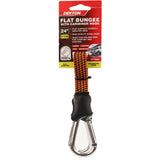Dekton 24" Flat Bungee Cord With Carabiner Hook Clip 10mm Elastic Tie Down