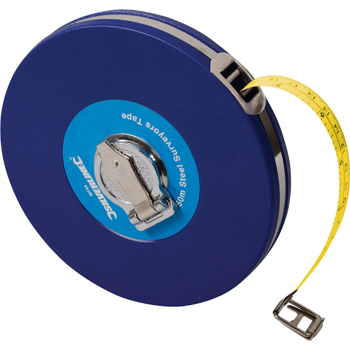 Silverline Steel Surveyors Tape Measure Metric Imperial Rule 30m - 50m