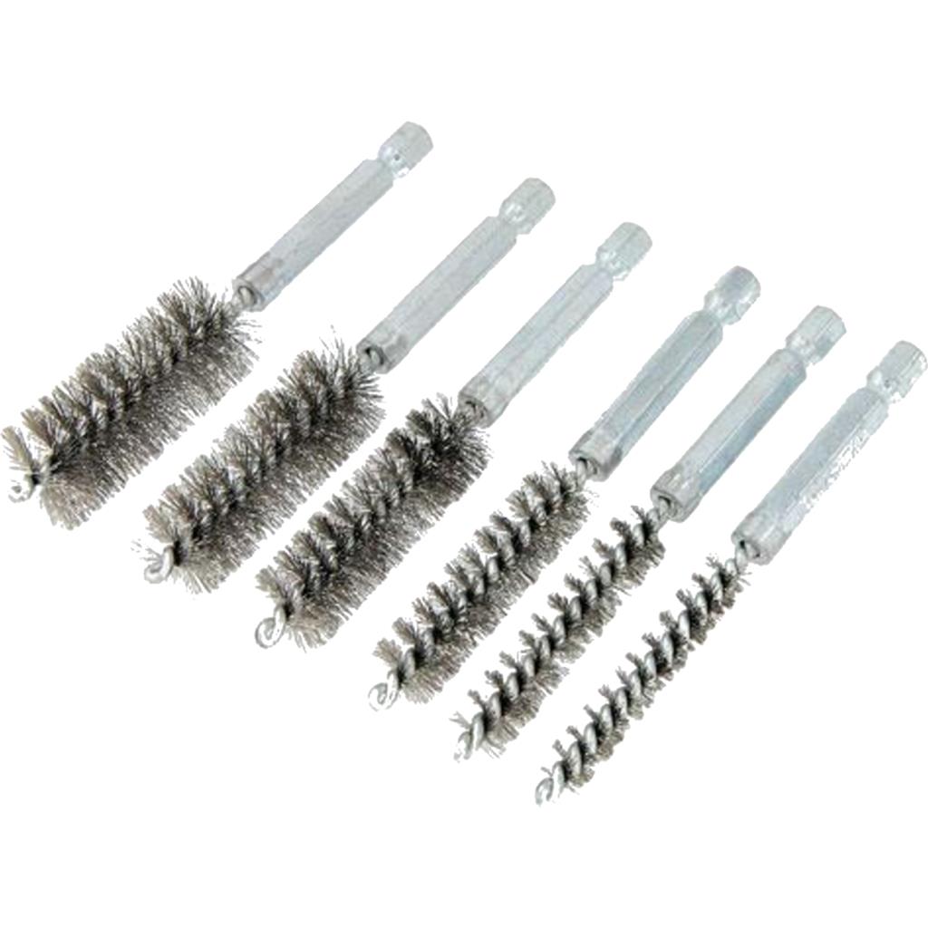 Cannon Tools 6pc Stainless Steel Wire Brush Set 1/4" Hex Drive