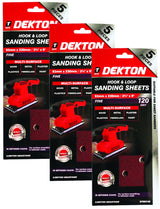 Dekton 1/3 Sanding Pads Rectangular Sheets 40 60 80 120 Or Mixed Grit 93 x 230mm