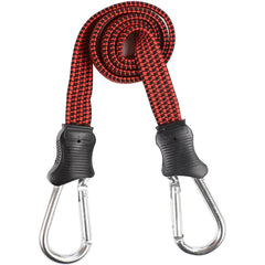 Dekton 36" Flat Bungee Cord With Carabiner Hook Clip 10mm Elastic Tie Down