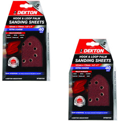 Dekton Detail Palm Sanding Pads Triangle Sheets 40 60 80 120 Or Mixed Grit 107mm