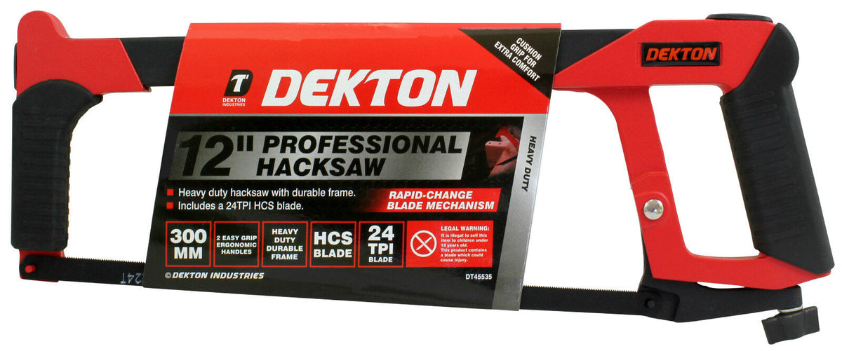 Dekton 12" 300mm Professional Hacksaw Rapid change Heavy duty 90 or 45 Degree