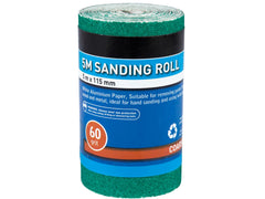 BlueSpot 5m Aluminium Oxide Sanding Roll 40 60 80 120 Grit Anti Clog Sandpaper