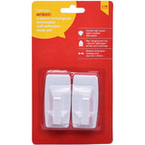 Amtech White Plastic Self Adhesive Strong Sticky Removable Wall Door Hooks