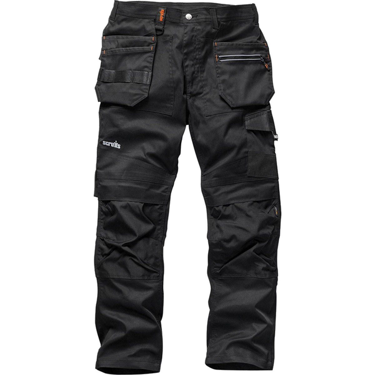 Scruffs Trade Flex Work Trousers Black Graphite Hard Wearing Trouser 30S - 40L