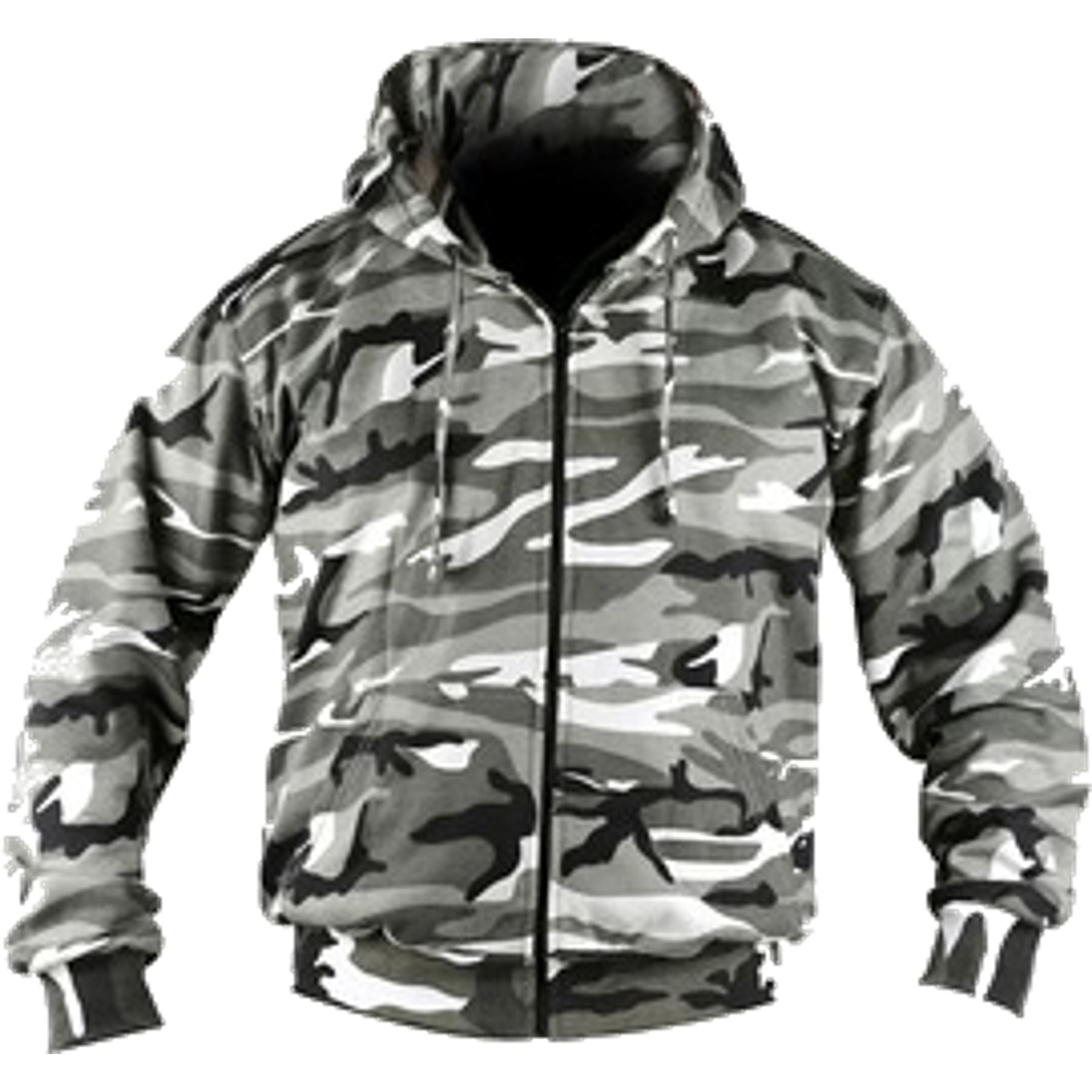 Kombat UK Mens Tactical Army Military Camouflage Hooded Zip Hoodie S - XXXL