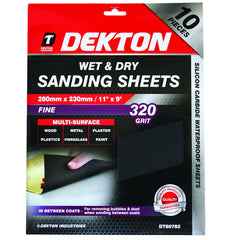 Dekton Wet And Dry Sanding Sheet Sandpaper 80 320 600 Grit Or Assorted Pack