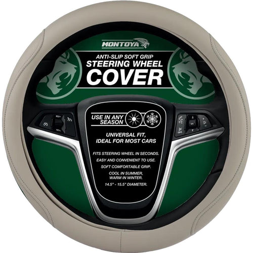 Montoya Steering Wheel Glove Cover Soft Grip Grey Leather Look Universal