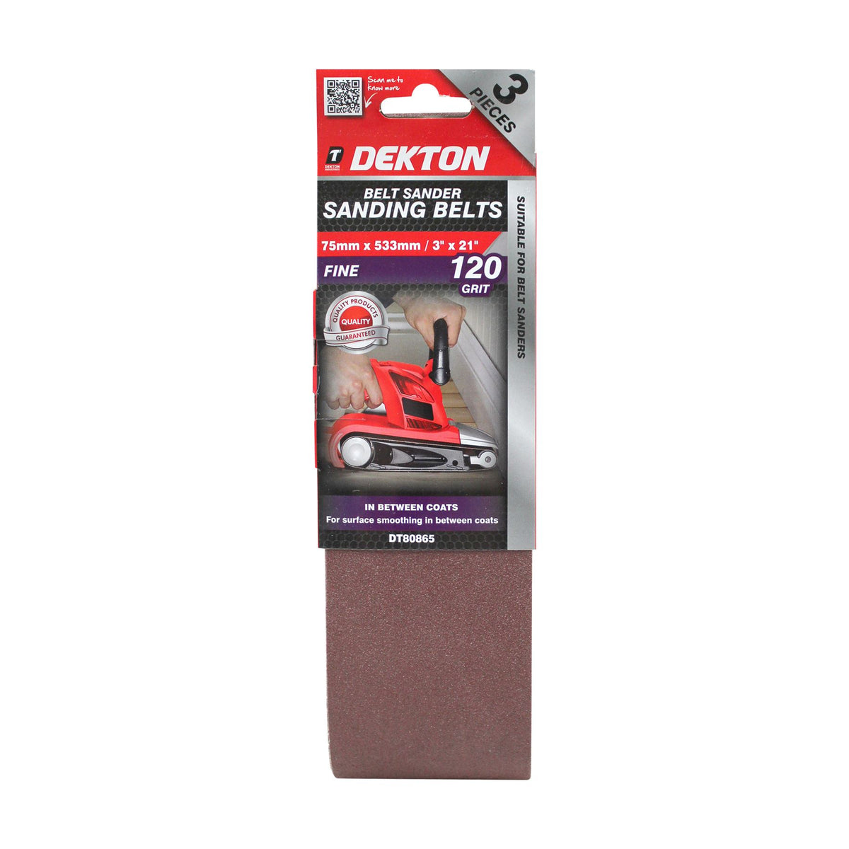 Dekton Sanding Belts 40 60 80 120 Grit Paint Removal Belt Sander 75mm X 533mm