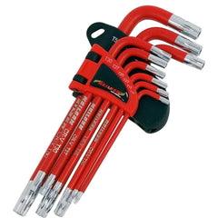 Neilsen 9pc Extra Long Tamperproof Offset Star Torx Allen Key Set T10–T50