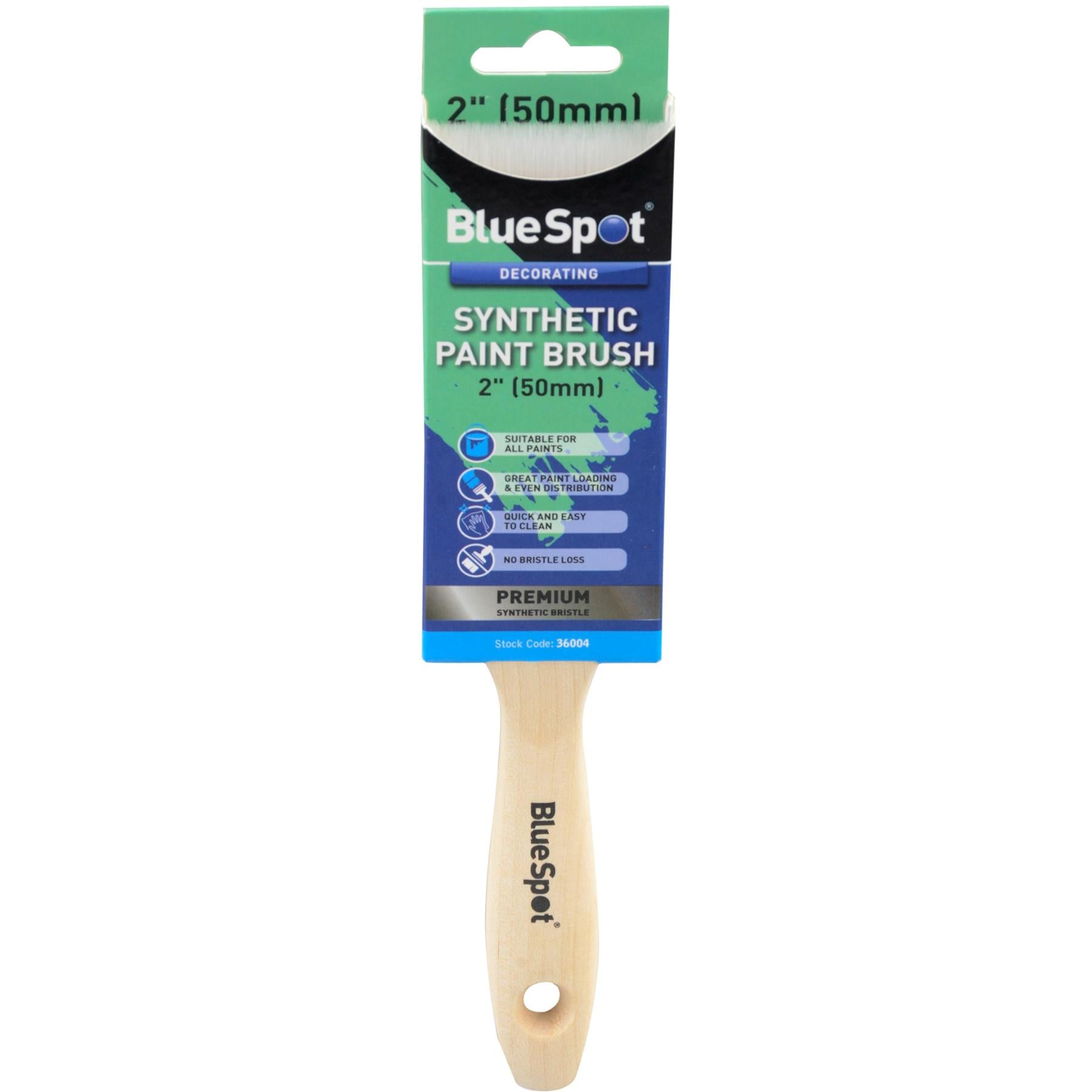 BlueSpot Synthetic Wooden Handle Paint Brushes Decorating DIY Brush 1" - 4"