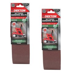 Dekton Sanding Belts 40 60 80 120 Grit Paint Removal Belt Sander 75mm X 533mm