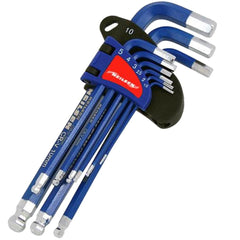 Neilsen 9pc Long Hex Key Set Metric Ball End L Keys Vanadium Steel Tool Kit