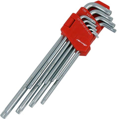 Neilsen 9pc Extra Long Arm Offset Star Torx Allen Wrench Key Set T10 - T50 Keys