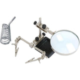 Neilsen Soldering Clips Magnifier Glass Clamps Station Stand Iron Holder