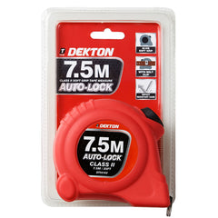 Dekton Hi-vis Tape Measure Auto Lock Imperial Metric Scale 3, 5 Or 7.5m Class 2