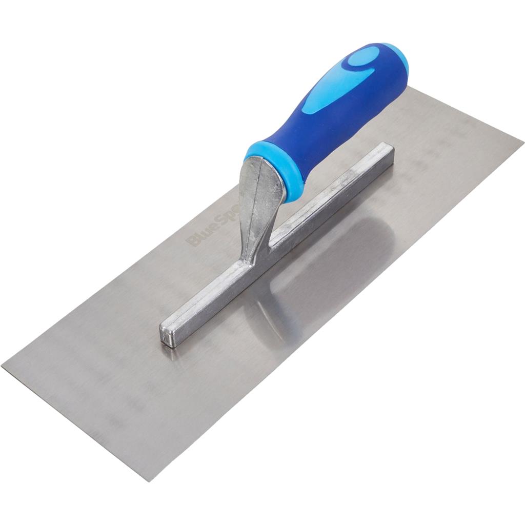 Bluespot Plastering Hand Trowel Steel Blade Finish 355mm 14" Soft Grip Tool