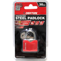 Dekton Protected Security Padlock Steel Shackle 3 Keys 25 30 40 Or 50mm Lock