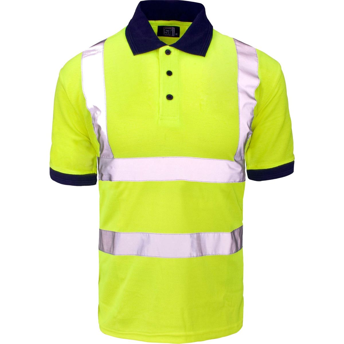 SuperTouch Work Hi Vis Viz Yellow Orange High Visibility Workwear Polo Shirt