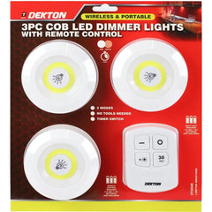 Dekton COB LED Work Dimmer Light Cordless Round Torch With Remote Control