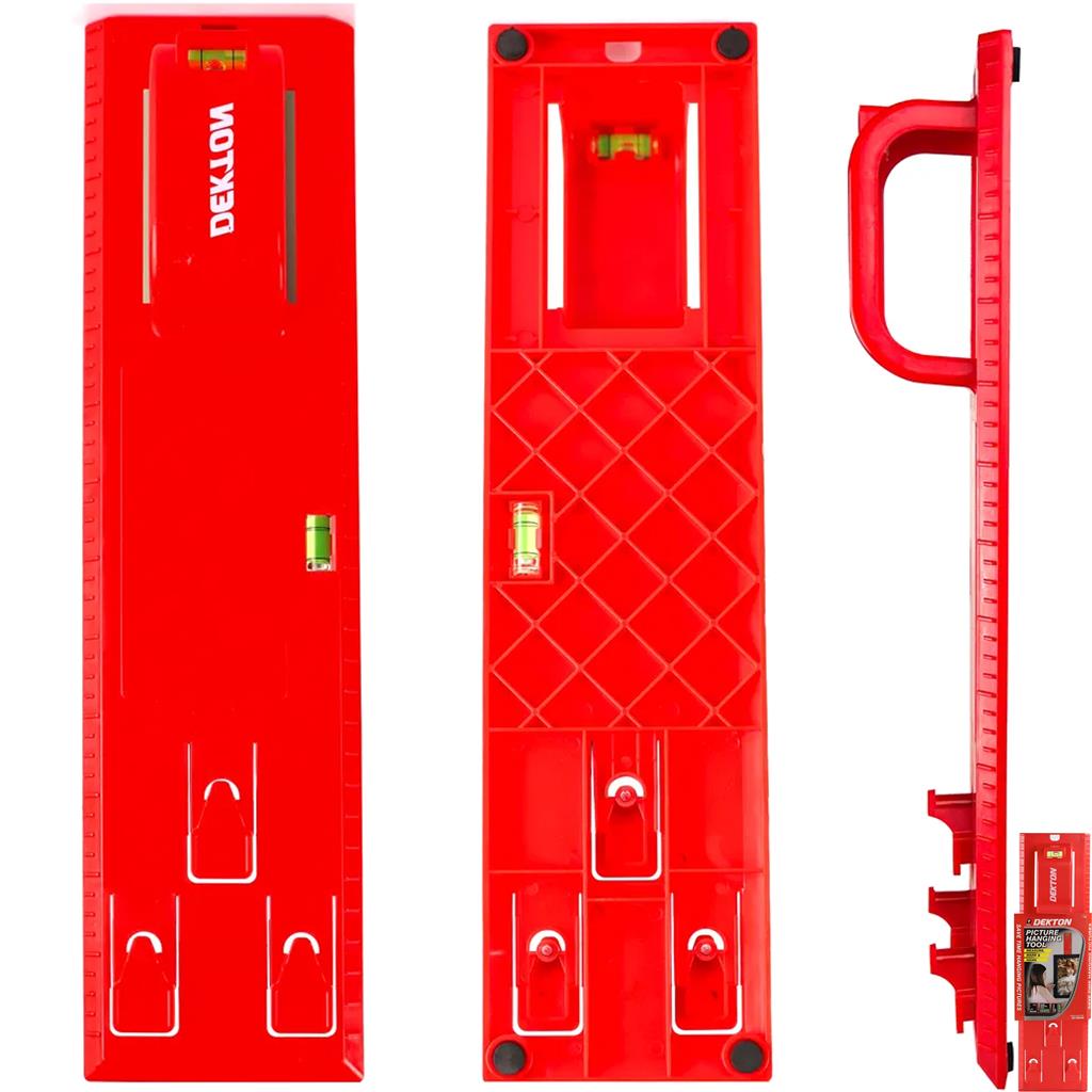 Dekton Picture Hanging Tool Horizontal Vertical Spirit Level Photo Frame Mirror
