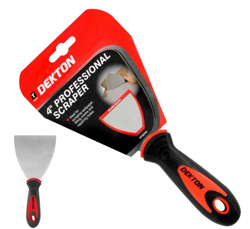 Dekton Professional Scrapers Paint Fill Knife Decorators Scraper Stainless Steel