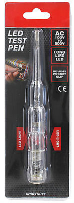 VOLTAGE DETECTOR  6V,12V,100V,250V,500V AC,DC TESTER  PEN LED ELECTRIC SENSOR