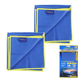 Goodyear 2pc Microfibre Waffle Microfibre Car Cleaning Cloth Wash Absorbent