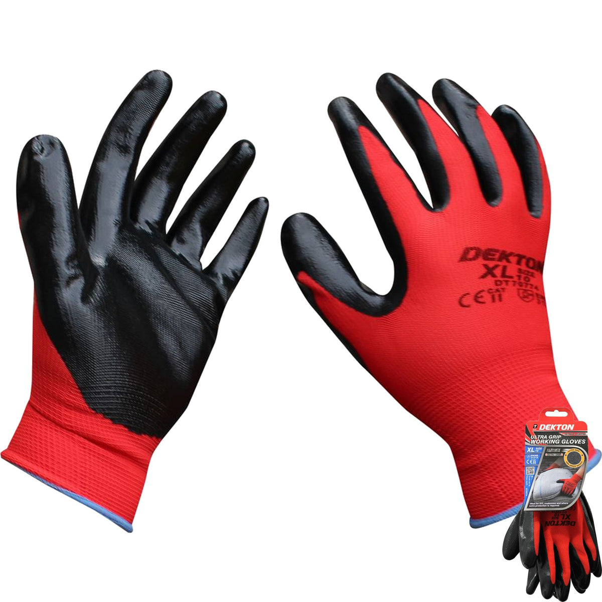 Dekton Nitrile Coated Work Working Gloves High Ultra Grip Glove 1pc 6pc Or 12pc