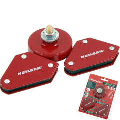 Neilsen 3pc Mini Welding Magnet Angle Earth Block Holder Soldering Durable Set