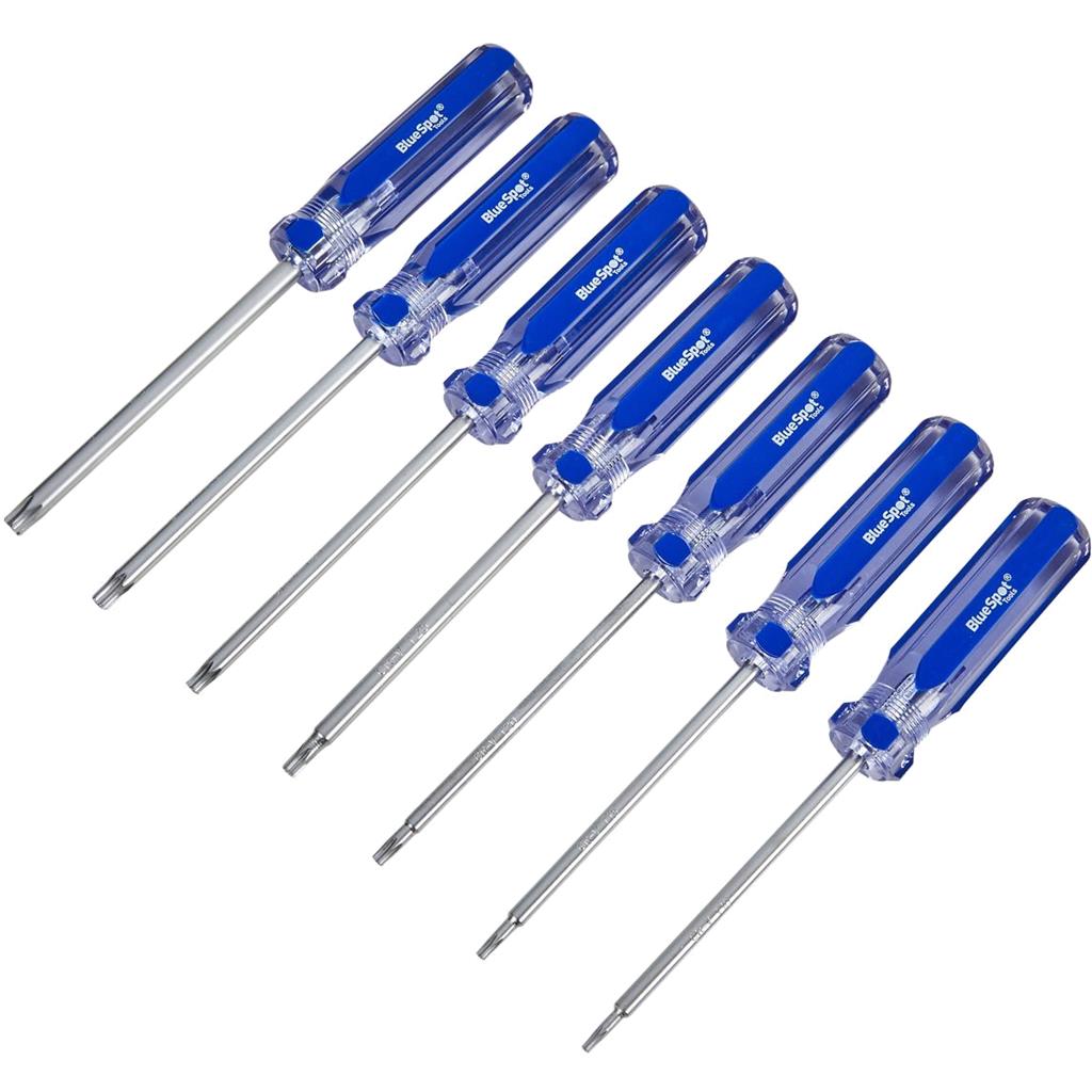 Neilsen 7pc Torx Long Star Screwdriver Set Acetate Handle T10 - T40