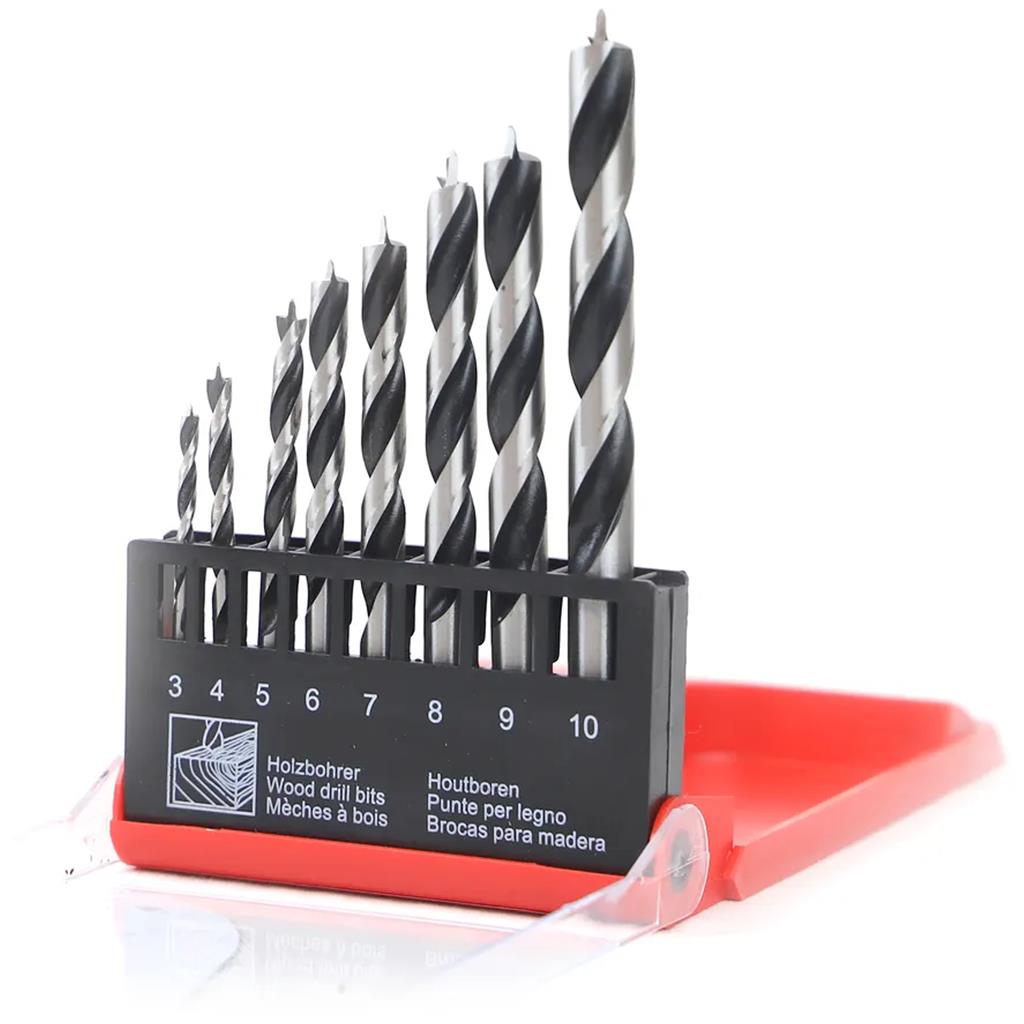Dekton 8pc Carbon Steel Drill Set Metric Wood Plastic 3mm - 10mm 1/4"