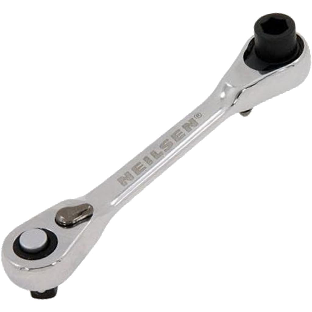Neilsen 1/4" Hex To 1/4" Square Drive Micro Ratchet Bit Driver Wrench Tool