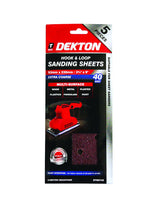 Dekton 1/3 Sanding Pads Rectangular Sheets 40 60 80 120 Or Mixed Grit 93 x 230mm