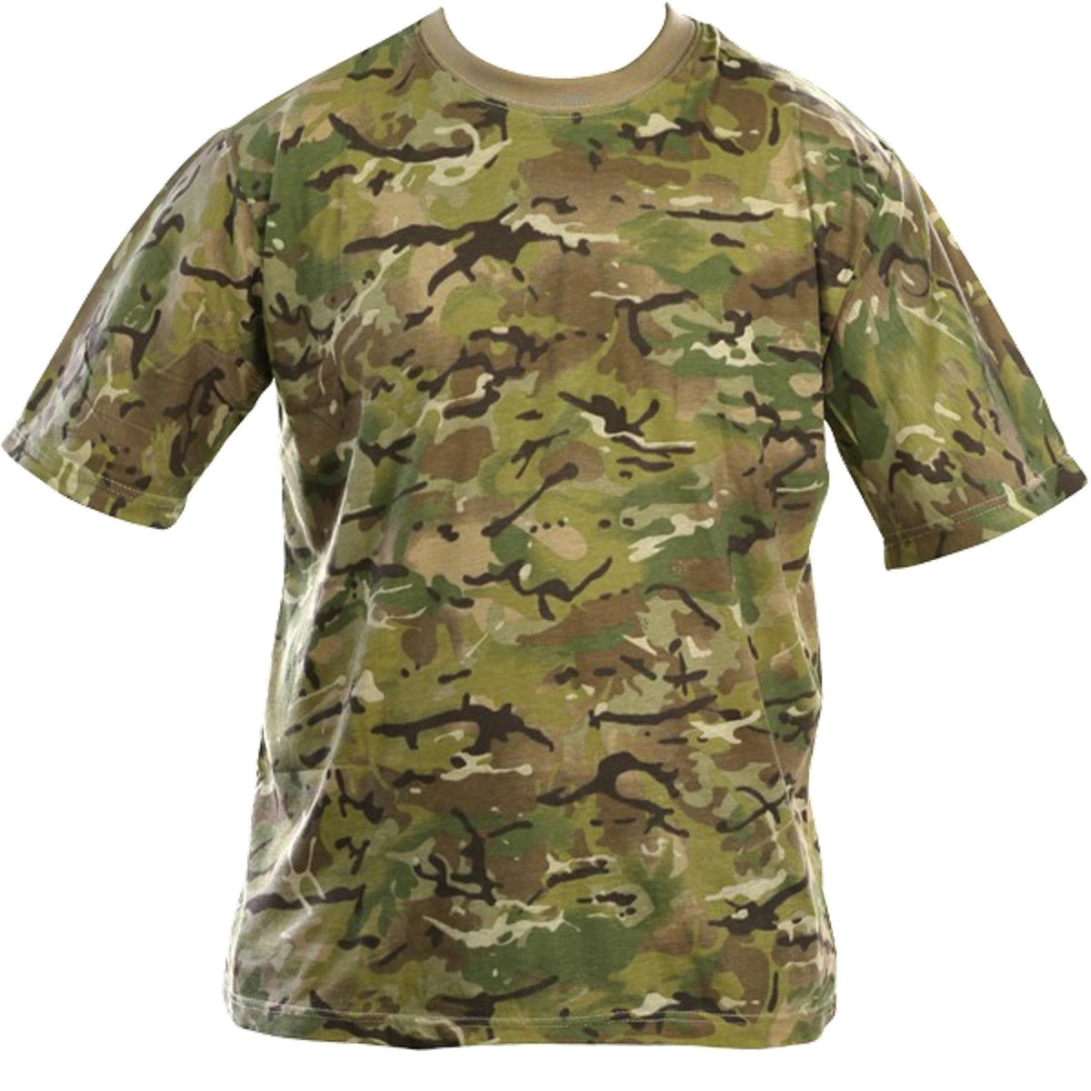 Kombat UK Mens Tactical Army Military Plain Camouflage Crew Neck T Shirt